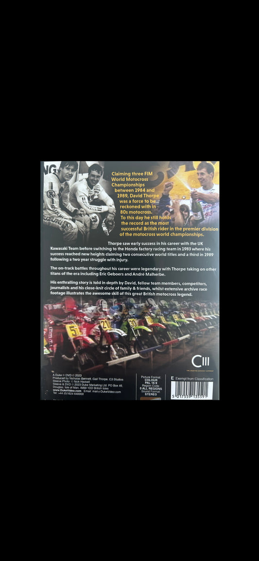 No Regrets The David Thorpe Story on DVD